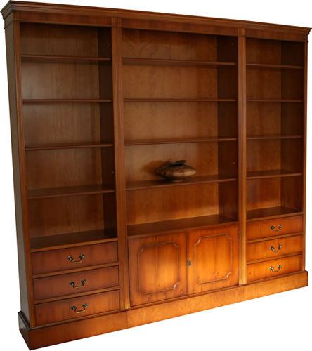 modular bookcases yew mahogany