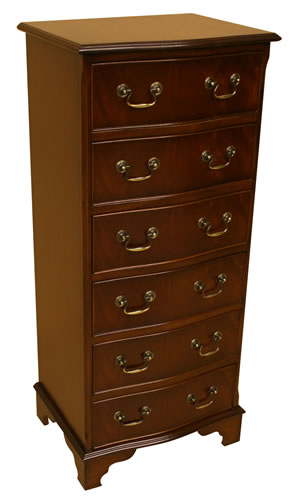 reproduction serpentine chest of drawers