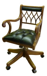 reproduction gothic swivel desk chair