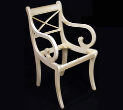Cross Stick Carver Dining Chair Frame